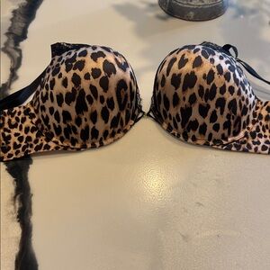 Victoria's Secret Animal Print Bra with Black Accents